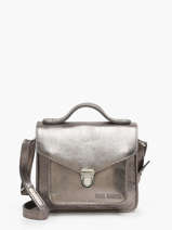 Sac Bandouli�re Mademoiselle George Xs Cuir Paul marius Gris vintage GEORGEXS