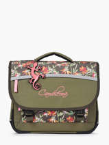 Satchel 2 Compartments Cameleon Green actual PBBACA35