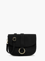 Leather Velvet Crossbody Bag Milano Black velvet VE23112