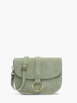 Leather Velvet Crossbody Bag Milano Green velvet VE23112