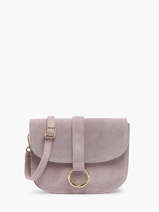 Leather Velvet Crossbody Bag Milano Pink velvet VE23112