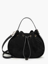 Velvet Leather Mirage Shoulder Bag Milano Black mirage velvet MV23112