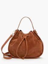 Velvet Leather Mirage Shoulder Bag Milano Brown mirage velvet MV23112