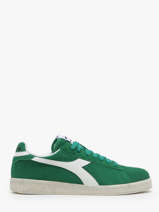 Sneakers In Leather Diadora Green unisex 181202