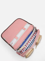 Wheeled Schoolbag 2 Compartments Cameleon Pink vintage fantasy PBVGCA35-vue-porte