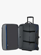Cabin Luggage Backpack Samsonite Blue ecodiver 140882-vue-porte