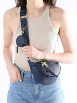 Gretel Belt Bag  Ted lapidus Blue gretel TLAU8933-vue-porte