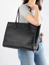 Large Leather Jour Tote Bag Lancel Black jour A12997-vue-porte