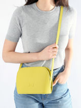 Leather Lilou Crossbody Bag Nathan baume Yellow egee 2-vue-porte