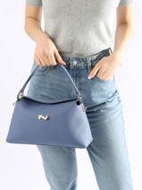 Leather Freesia Shoulder Bag Nathan baume Blue eden 4-vue-porte
