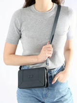 Leather Maastricht Crossbody Bag Nathan baume Blue mondrian 4-vue-porte