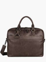 1 Compartment Spider Business Bag  With 15" Laptop Sleeve Etrier Brown spider ESPI8021