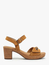Heeled Sandals In Leather Gabor Brown women 14
