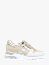 Wedge Sneakers In Leather Mephisto White women P5144719