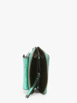 Wallet Leather Pieces Green naina 17117178-vue-porte
