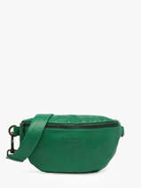 Leather Cow Belt Bag Basilic pepper Green cow BCOW55