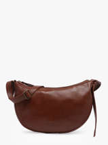 Crossbody Bag Cow Leather Basilic pepper Brown cow BCOW71