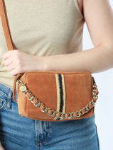 Shoulder Bag Vintage Leather Mila louise Brown vintage 23673V2-vue-porte