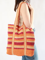 Shopping Bag Cabas Paper Vanessa bruno Pink cabas 38V40770-vue-porte