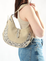 Sac Port� �paule Luna Cuir Great by sandie Beige luna SNA-vue-porte