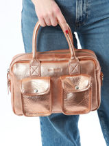 Crossbody Bag Vintage Leather Paul marius Gold vintage LEDANDYS-vue-porte
