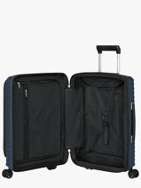 Expandable Cabin Luggage Samsonite Blue upscape KJ1007-vue-porte