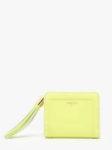 Compact Leather Premier Flirt Wallet Lancel Yellow premier flirt A12800
