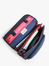 Sac � Dos 2 Compartiments Cameleon Bleu vintage family boulanger SD39-vue-porte