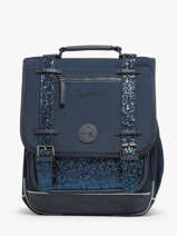 2-compartment Vintage Fantasy Backpack Cameleon Blue vintage fantasy SD39