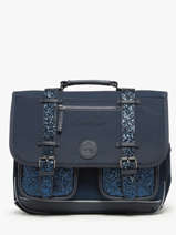 Satchel For Kids 2 Compartments Vintage Fantasy Cameleon Blue vintage fantasy CA38