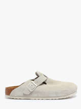 Slippers In Leather Birkenstock White women 1024740