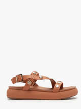 Sandals In Leather Inuovo Brown women A96019