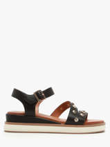 Sandals In Leather Inuovo Black women 113094