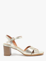 Heeled Sandals In Leather Rock and rose Gold women 1701TP
