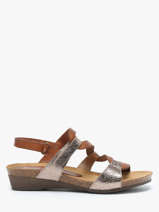 Sandals In Leather Xapatan Brown women 2164