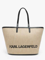 Shoulder Bag K Essential Raphia Karl lagerfeld Beige k essential 241W3057