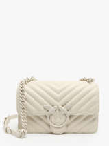 Shoulder Bag Love Bag Quilt Leather Pinko White love bag quilt A1J8