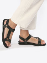 Sandals In Leather Les tropeziennes Black women CASPY-vue-porte