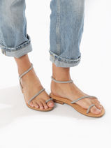 Nu-pieds Les tropeziennes Argent women HODAXA-vue-porte