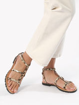 Sandals In Leather Les tropeziennes Brown women HEXOM-vue-porte