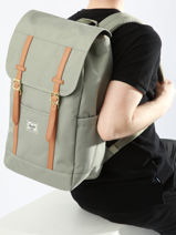 Sac  Dos 1 Compartiment + Pc 15" Herschel Vert classics 11397-vue-porte