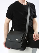 Longchamp Trs paris Messenger bag Black-vue-porte