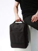 Backpack David jones Black business PC038A-vue-porte