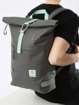 1 Compartment Backpack With 15" Laptop Sleeve Faguo Gray backpack 24LU0904-vue-porte