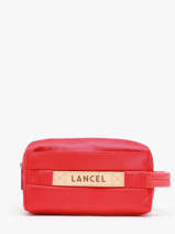 Toiletry Kit No Partance Polyester And Leather Lancel Red neo partance A12976