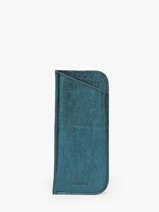 Sunglass Case Leather Etrier Blue etincelle irisee EETI5001