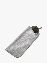 Sunglass Case Leather Etrier Silver etincelle irisee EETI5001-vue-porte
