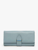 Wallet With Coin Purse Miniprix Blue grained 78SM2613