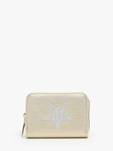 Coin Purse With Card Holder Miniprix Gold star 78SM2560