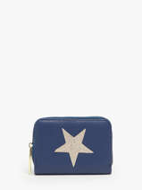 Porte-monnaie Porte-cartes Miniprix Bleu star 78SM2560